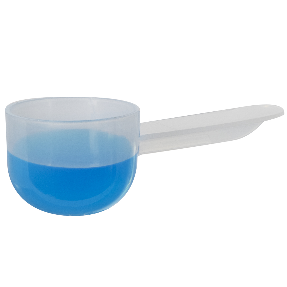 55cc Natural Polypropylene Scoop with Long Handle | U.S. Plastic Corp.