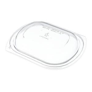 Clear Polystyrene Dome Lid for Square Proex Microwaveable Medium Entrée Container - Case of 250