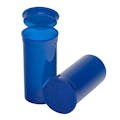 13 Dram/1.63 oz. Transparent Blue Philips RX® Pop-Top Vial with Hinged Lid