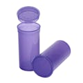13 Dram/1.63 oz. Transparent Violet Philips RX® Pop-Top Vial with Hinged Lid