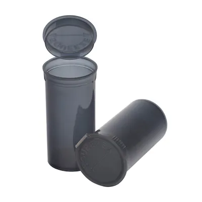 13 Dram/1.63 oz. Transparent Smoke Philips RX® Pop-Top Vial with Hinged Lid