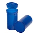 19 Dram/2.38 oz. Transparent Blue Philips RX® Pop-Top Vial with Hinged Lid