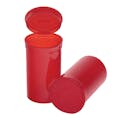 19 Dram/2.38 oz. Transparent Red Philips RX® Pop-Top Vial with Hinged Lid