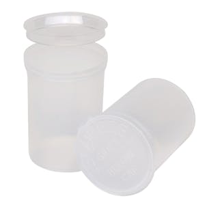 30 Dram/3.75 oz. Transparent Clear Philips RX® Pop-Top Vial with Hinged Lid