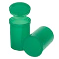 30 Dram/3.75 oz. Transparent Green Philips RX® Pop-Top Vial with Hinged Lid