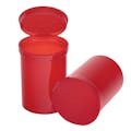 30 Dram/3.75 oz. Transparent Red Philips RX® Pop-Top Vial with Hinged Lid
