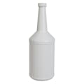 16 oz. White HDPE Additive Round Bottle with 22/400 White Ribbed Cap with F217 Liner