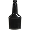 8 oz. Long Neck Black PET Cone Top Bottle with 22/400 Black Ribbed CRC Cap with F217 Liner