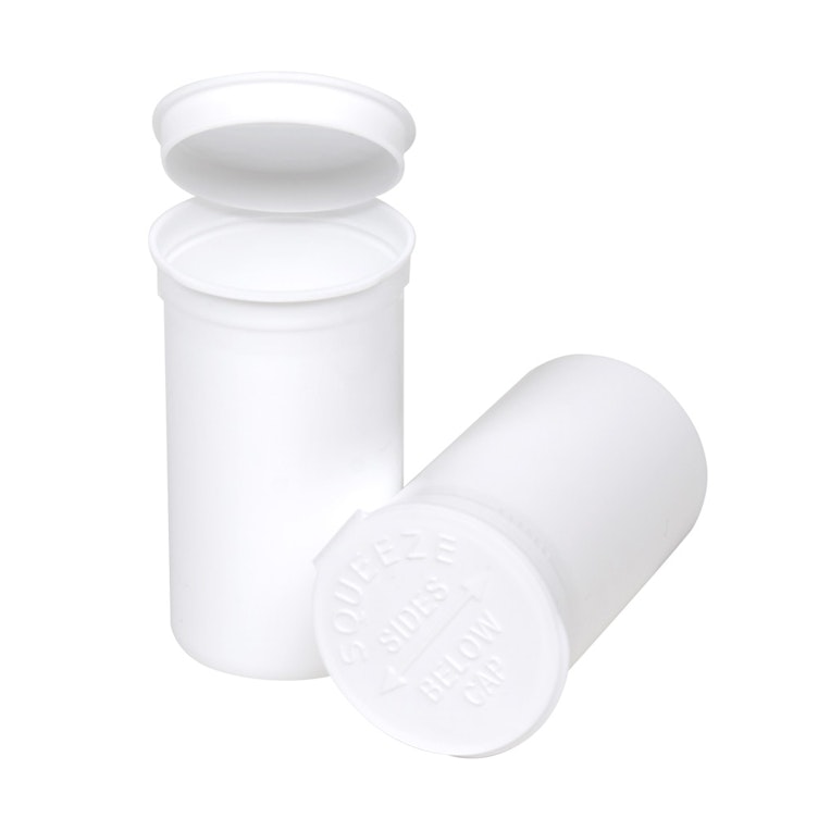 13 Dram/1.63 oz. Opaque White Philips RX® Pop-Top Vial with Hinged Lid