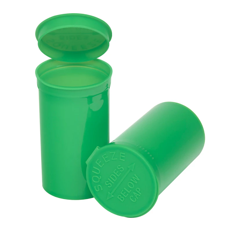 19 Dram/2.38 oz. Opaque Lime Philips RX® Pop-Top Vial with Child-Resistant (CRC) Hinged Lid