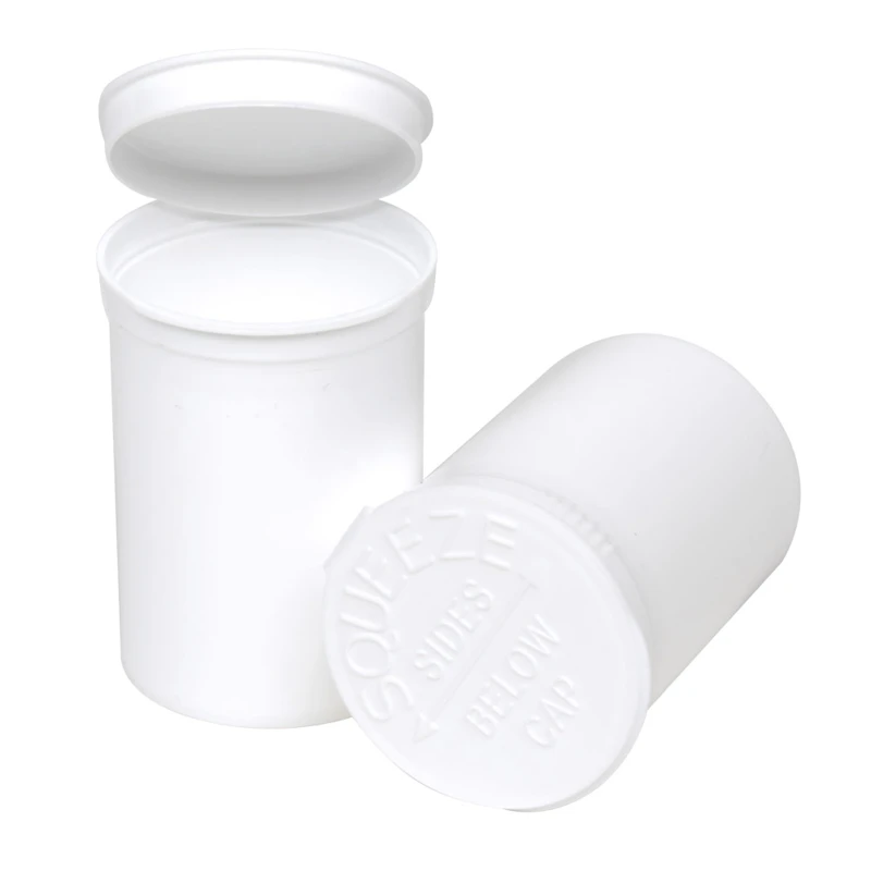 30 Dram/3.75 oz. Opaque White Philips RX® Pop-Top Vial with Child-Resistant (CRC) Hinged Lid