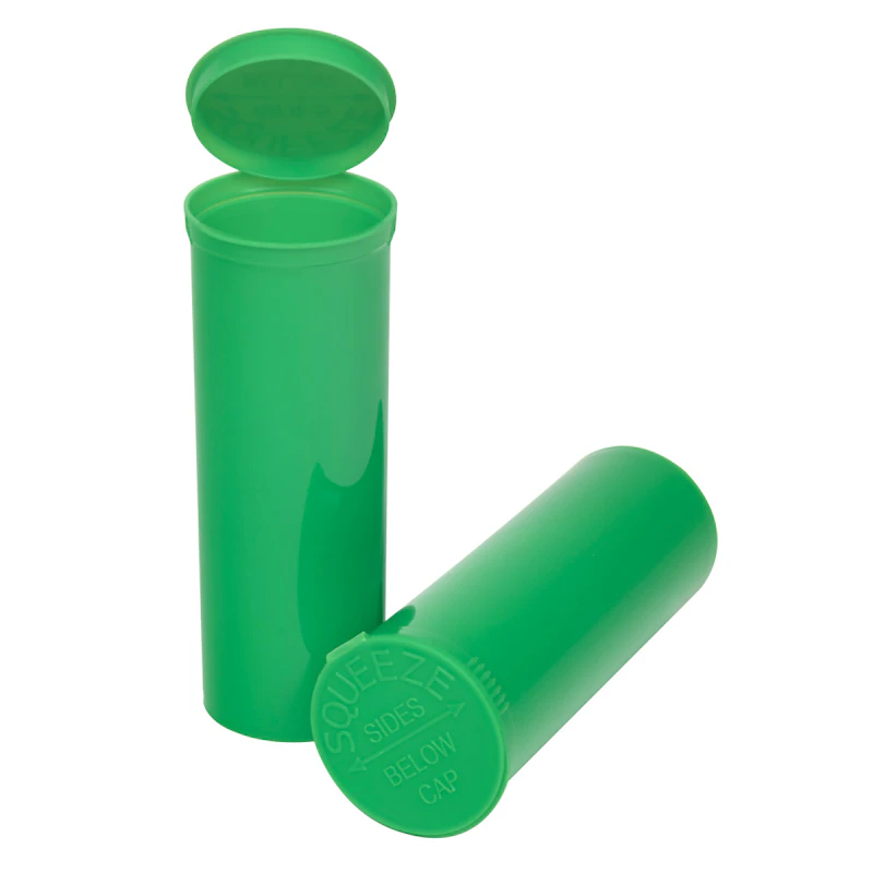 60 Dram/7.5 oz. Opaque Lime Philips RX® Pop-Top Vial with Child-Resistant (CRC) Hinged Lid