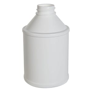 8 oz. Short Neck White HDPE Round Cone Top Bottle with 28/400 Neck (Cap Sold Separately)