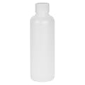 6 oz. HDPE White Philly Round Bottle with 24/410 White Ribbed Cap with F217 Liner
