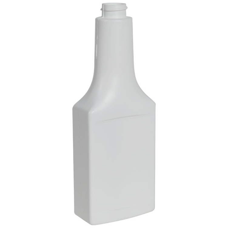 6 oz. Long Neck White HDPE Tall Liberty Oblong Cone Top Bottle with 22/400 Neck (Cap Sold Separately)