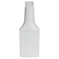 6 oz. Long Neck White HDPE Tall Liberty Oblong Cone Top Bottle with 22/400 White Ribbed Cap with F217 Liner