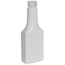 6 oz. Long Neck White HDPE Tall Liberty Oblong Cone Top Bottle with 22/400 White Ribbed CRC Cap with F217 Liner