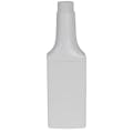 8 oz. Long Neck White HDPE Tall Liberty Oblong Cone Top Bottle with 22/400 White Ribbed CRC Cap with F217 Liner