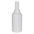 8 oz. Short Neck White HDPE Austin Round Cone Top Bottle with 22/400 Neck (Cap Sold Separately)