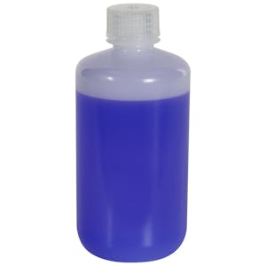 500mL Diamond® RealSeal™ Natural HDPE Round Narrow Mouth Bottle with 28mm Cap