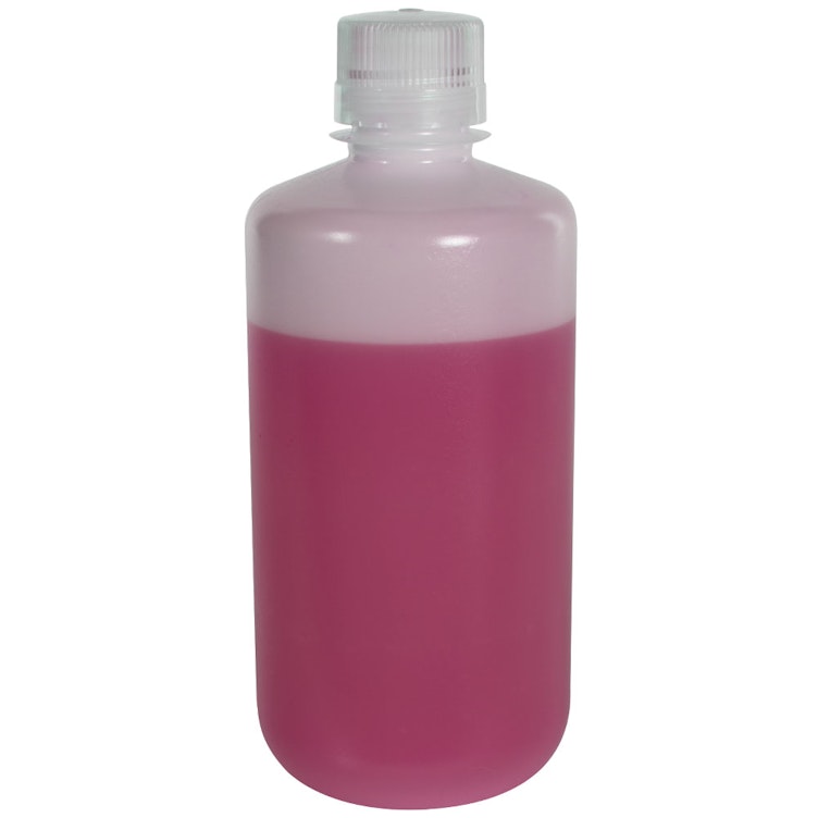 1000mL Diamond® RealSeal™ Natural HDPE Round Narrow Mouth Bottle with 38mm Cap