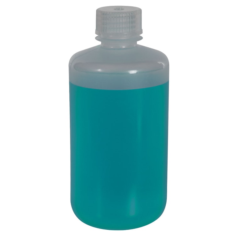 1000mL Diamond® RealSeal™ Natural Polypropylene Round Narrow Mouth Bottle with 38mm Cap