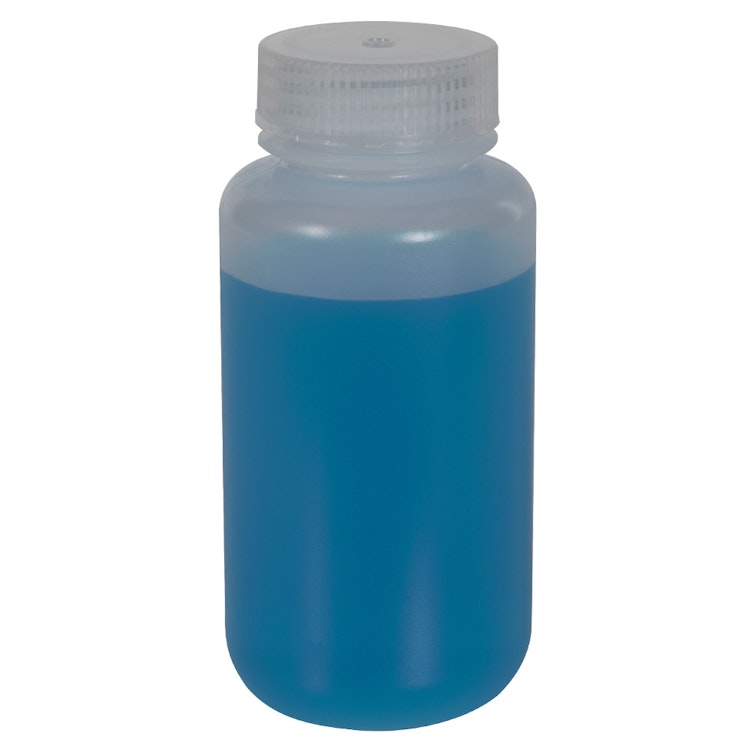 250mL Diamond® RealSeal™ Natural LDPE Round Wide Mouth Bottle with 43mm Cap