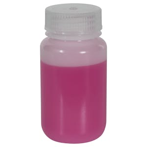 125mL Diamond® RealSeal™ Natural HDPE Round Wide Mouth Bottle with 38mm Cap