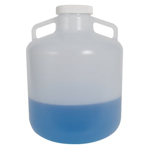 15 Liter Diamond® RealSeal™ Round Wide Mouth LDPE Carboy