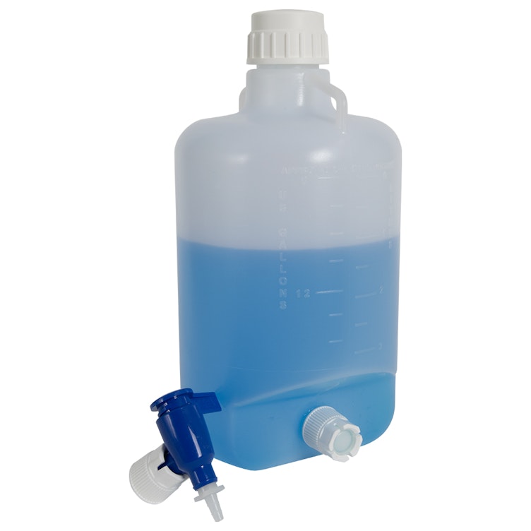 5 Liter Diamond® RealSeal™ Round LDPE Carboy with Spigot