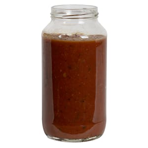 24 oz. Clear Glass Sauce Jar with 63/2030 Lug Neck - Case of 12 (Cap Sold Separately)