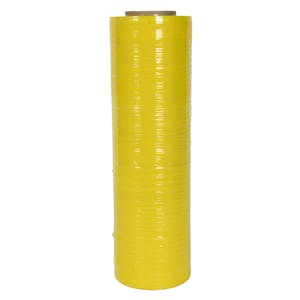 80 Gauge 18" x 1500' Yellow Stretch Wrap (Dispenser Sold Separately)