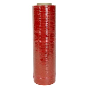 80 Gauge 18" x 1500' Red Stretch Wrap (Dispenser Sold Separately)