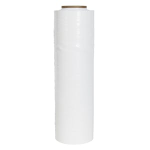 80 Gauge 18" x 1500' White Stretch Wrap (Dispenser Sold Separately)