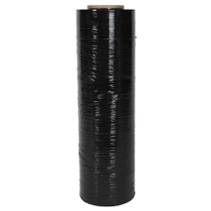 80 Gauge 18" x 1500' Black Stretch Wrap (Dispenser Sold Separately)
