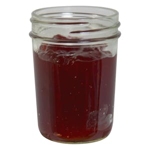 8 oz. Clear Glass Round Condiment Jar with 70G-450 Neck - Case of 12 (Cap Sold Separately)