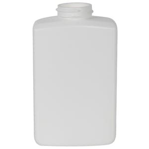 8 oz. White HDPE Ideal Oblong Bottle with 33/400 Neck (Cap Sold Separately)