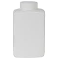 8 oz. White HDPE Ideal Oblong Bottle with 33/400 White Ribbed CRC Cap with F217 Liner