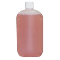 8 oz. Natural HDPE Elite Oblong Bottle with 24/410 White Ribbed Cap with F217 Liner