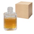 1/2 oz. Clear Rounded Square Glass Bottle with 13/415 Neck - Case of 450 (Cap Sold Separately)