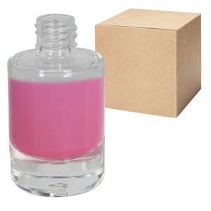 2/5 oz. Clear Stubby Cylinder Glass Bottle with 13/415 Neck - Case of 432 (Cap Sold Separately)