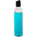 6 oz. Cosmo High Clarity PET Round Bottle with 24/410 Black Polypropylene Dispensing Disc-Top Cap
