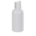 2 oz. White PET Traditional Boston Round Bottle with 20/410 White Polypropylene Dispensing Disc-Top Cap