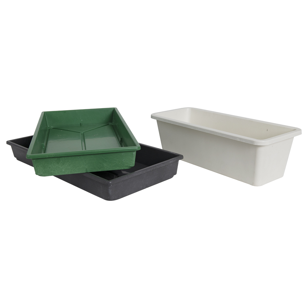 HDPE Developing Tray - 13.25 X 11.25 X 1.875 Inch Flat Bottom Photo Processing