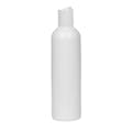 4 oz. White PET Cosmo Round Bottle with 20/410 White Polypropylene Dispensing Disc-Top Cap