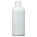 32 oz. White PET Cosmo Round Bottle with 28/410 White Polypropylene Disc-Top Dispensing Cap