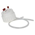 83B White Polypropylene Aseptic Transfer Closure with Ports for 1/4" ID Tube
