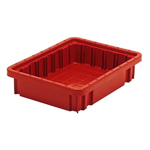 Red Dividable Grid Container - 10-7/8" L x 8-1/4" W x 2-1/2" Hgt.