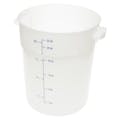 22 Quart White Polyethylene StorPlus™ Round Food Storage Container (Lid Sold Separately)
