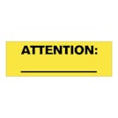 "Attention" Rectangular Labels